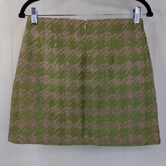 LAUREN BAZAAR by Choi Metallic Houndstooth Miniskirt NWT Sz M - Picture 4 of 6